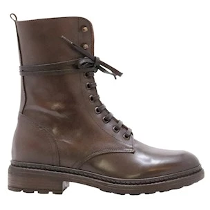 The Seller MW583 stivaletto donna in pelle marrone allacciato