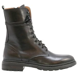 The Seller MW583 stivaletto donna in pelle nera allacciato