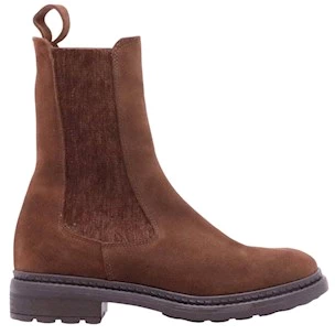 The Seller MW594 chelsea boot donna in camoscio marrone