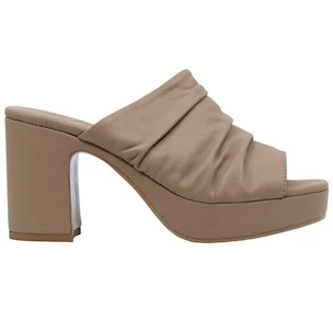 Sandalo con tacco Ehm Randy in pelle camel