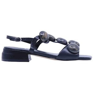 Sandalo donna Jeannot RJ562A in pelle nera
