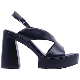 Sandalo donna Jeannot RJ583A in pelle nera