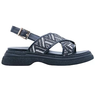 Sandalo donna Tosca Blu Venus in pelle nera