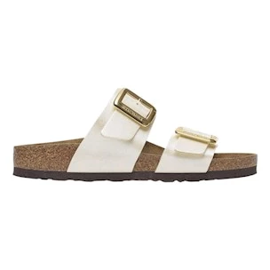 Birkenstock Sydney Graceful Pearl White sandalo doppia fibbia
