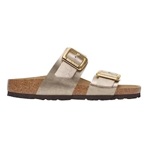 Birkenstock Sydney Graceful Pearl Taupe sandalo doppia fibbia