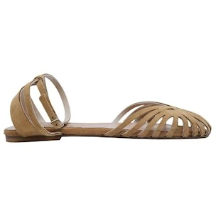 Sandalo donna Verderosamarino 3522 in camoscio cognac