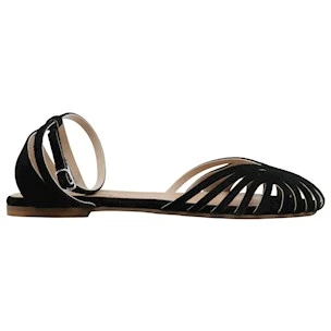 Sandalo donna Verderosamarino 3522 in camoscio nero