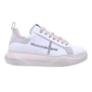 Sneaker donna Gio+ Giada63 in pelle bianca e rosa