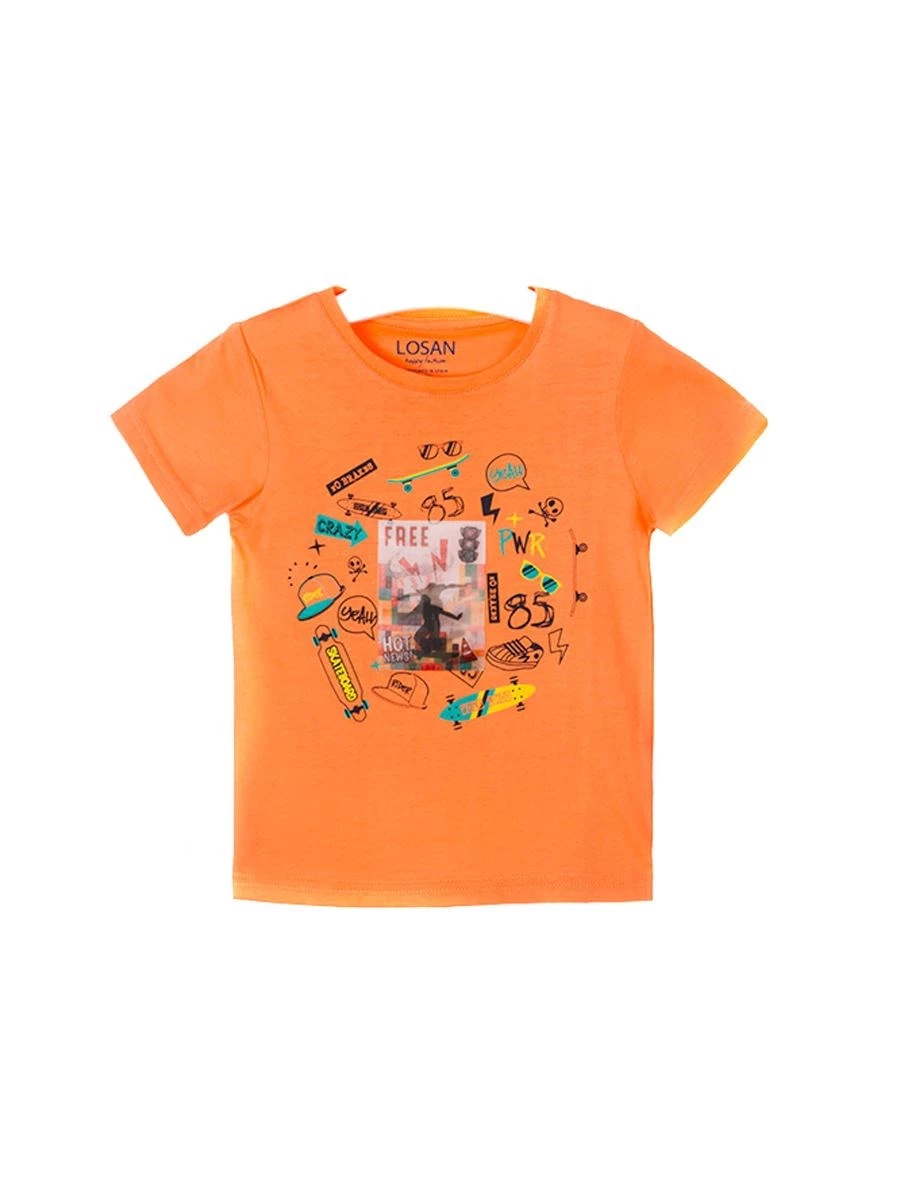 LOSAN T-SHIRT LITTLE BOYS MANICA CORTA CON APPLICAZIONE 3D