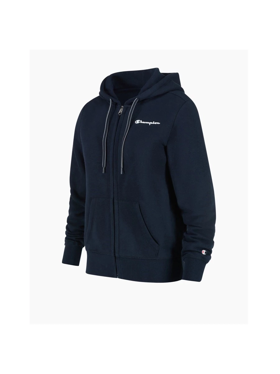 CHAMPION HOODED FULL ZIP FELPA DONNA IN COTONE FELPATO