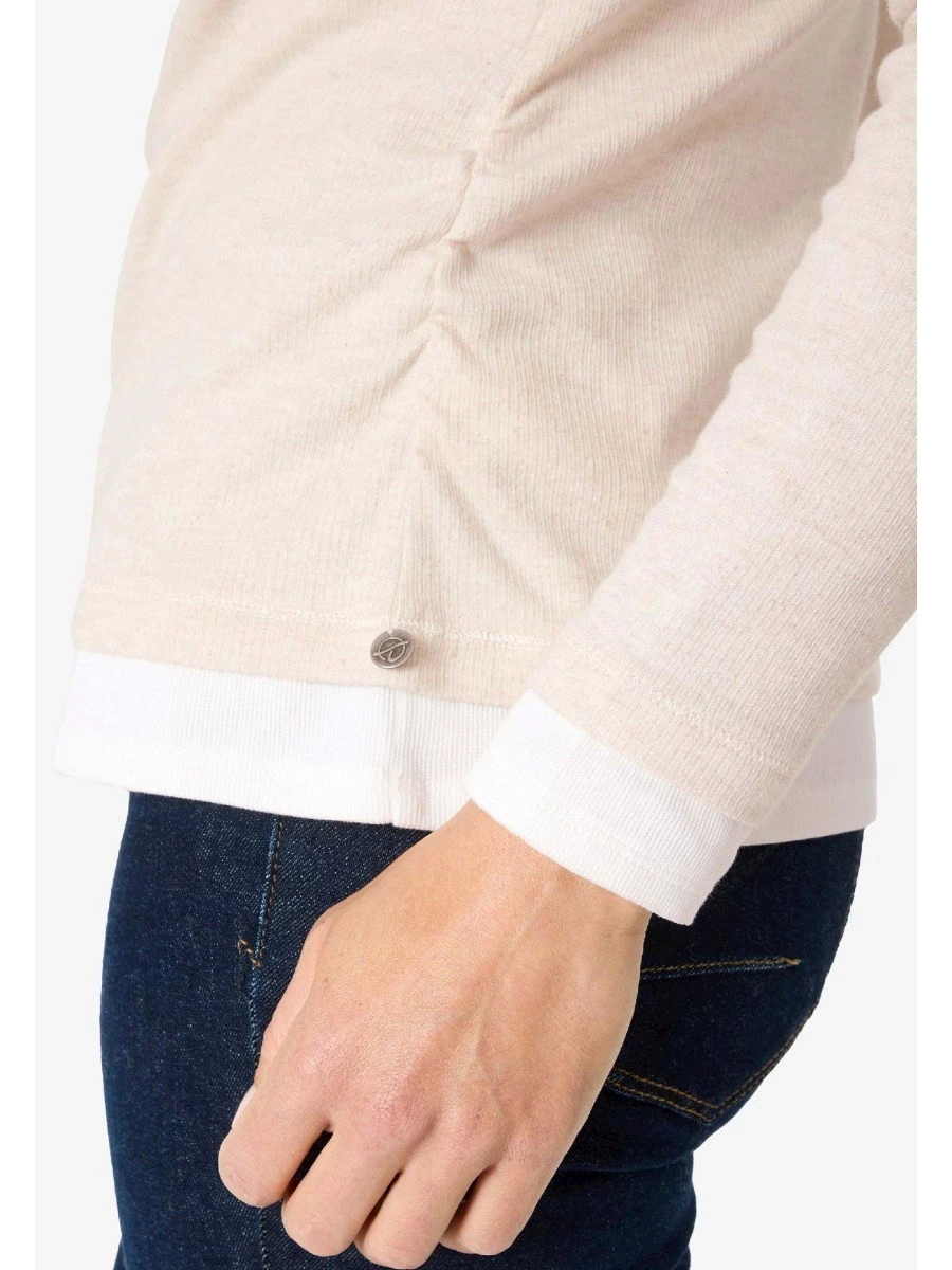 Maglia a maniche lunghe doppia arricciata