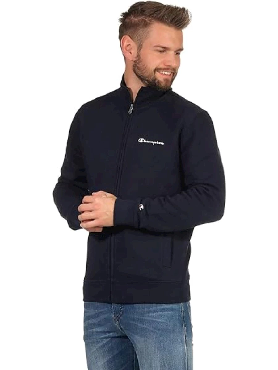 CHAMPION FULL ZIP TOP FELPA UOMO IN TESSUTO GARZATO