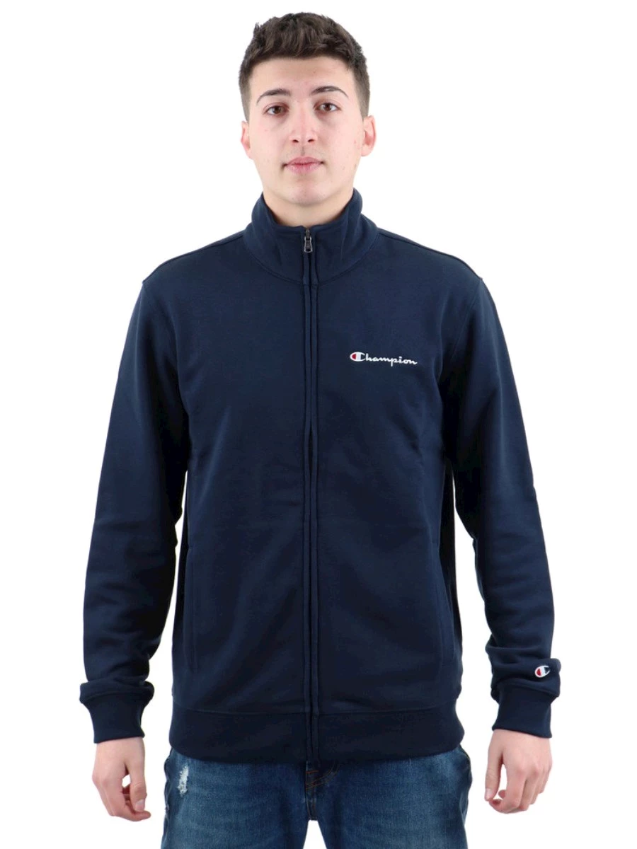 CHAMPION FULL ZIP SWEATSHIRT FELPA UOMO IN TESSUO GARZATO