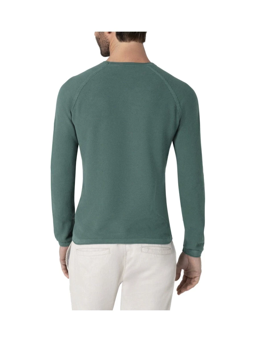 TIMEZONE SPIRAL KNIT CREWNECK MAGLIONE COTONE UOMO