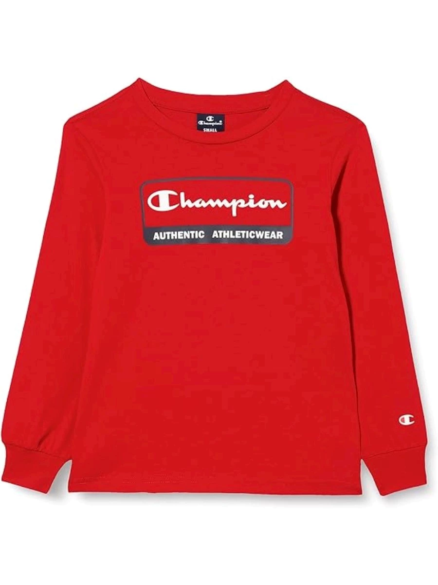 CHAMPION LONG SLEEVE CREWNECK  T-SHIRT BIMBO