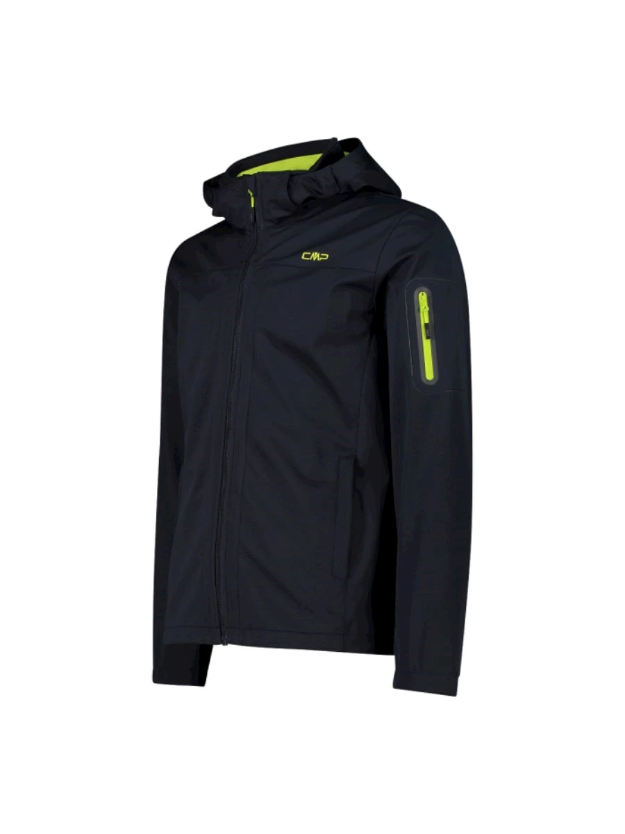 Giacca in Light Softshell con cappuccio staccabile da uomo