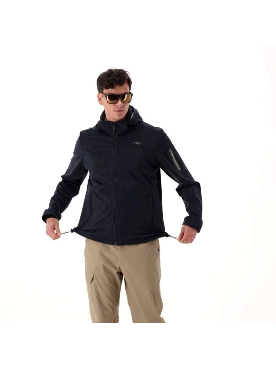 Giacca in Light Softshell con cappuccio staccabile da uomo