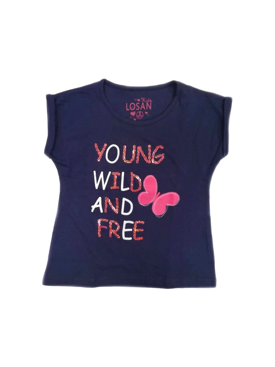 LOSAN T-SHIRT LITTLE GIRLS MANICA CORTA CON PAILLETTES