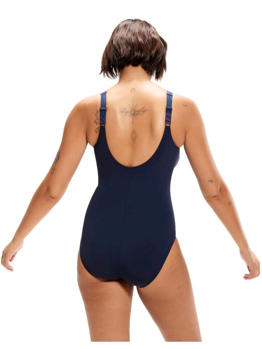 SPEEDO LUNALUSTRE PRINTED SHAPING 1PC COSTUME DONNA