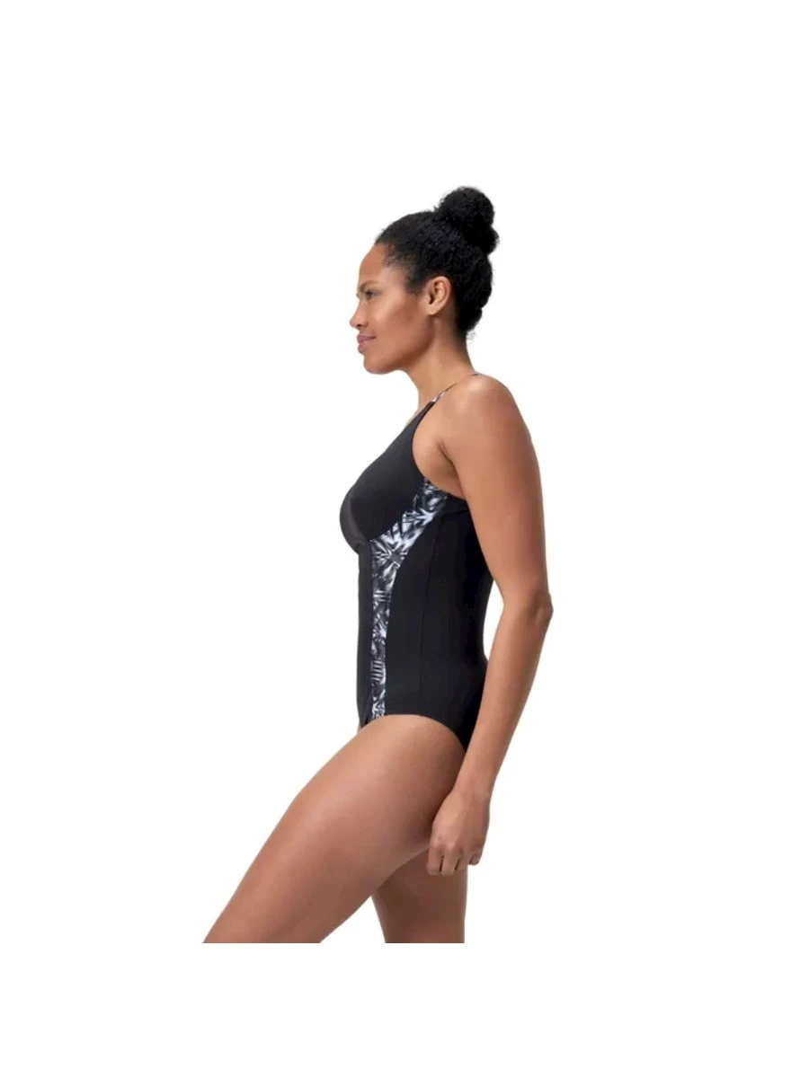 SPEEDO SHAPING PRINTED SPLICE SWIMSUIT