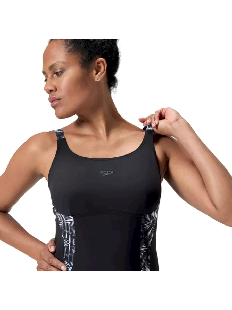 SPEEDO SHAPING PRINTED SPLICE SWIMSUIT