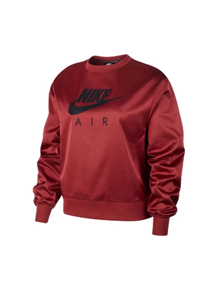 NIKE W NSW AIR CREW SATIN FELPA DONNA IN TESSUTO SATINATO