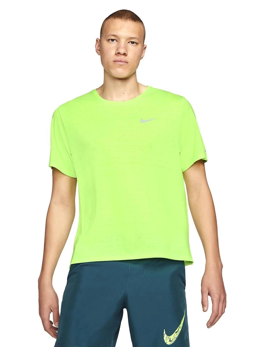 NIKE DRY MILER TOP SS GHOST T-SHIRT UOMO RUNNING MANICA CORTA