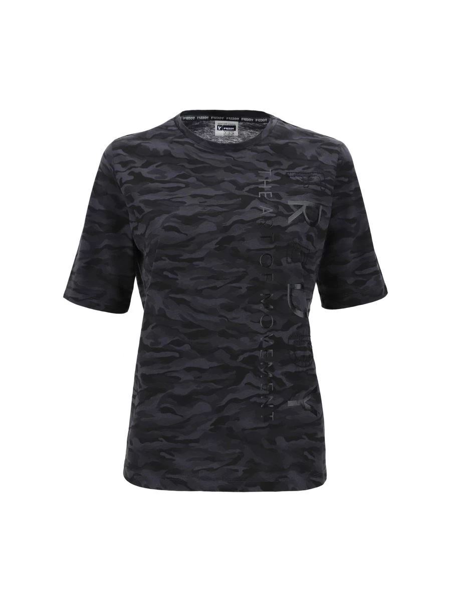 FREDDY T-SHIRT DONNA MANICA CORTA CAMOUFLAGE
