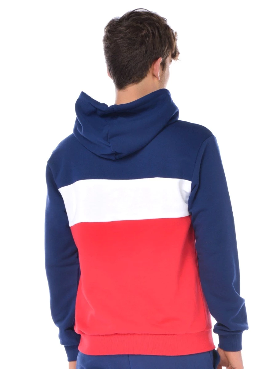FILA BREDA BLOCKED  HOODY FELPA UOMO IN COTONE GARZATO