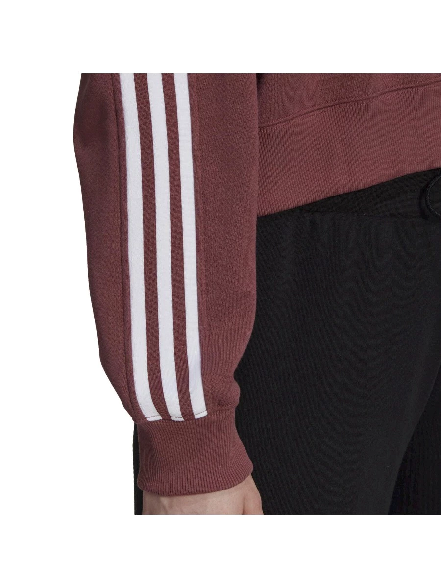 ADIDAS CROPPED ZIP HOODIE FELPA DONNA IN COTONE GARZATO