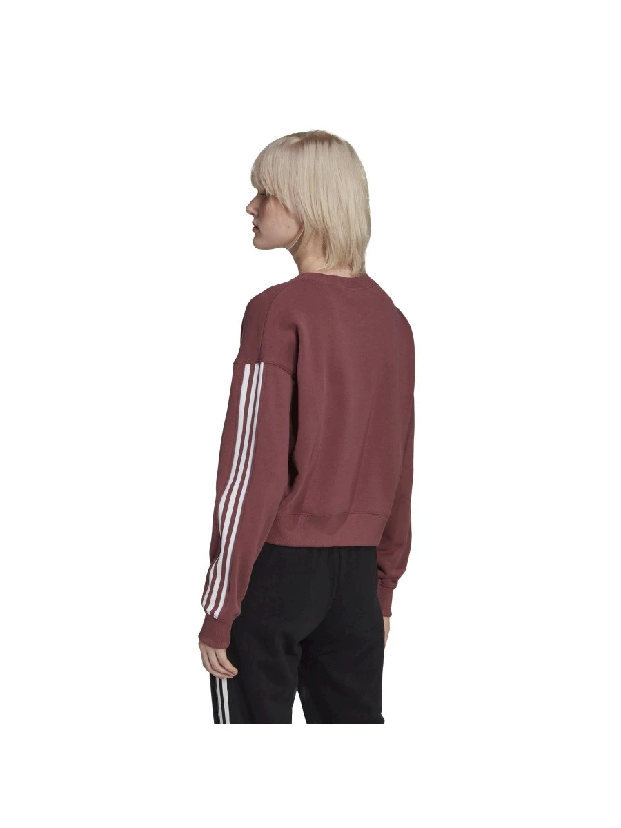ADIDAS CROPPED ZIP HOODIE FELPA DONNA IN COTONE GARZATO