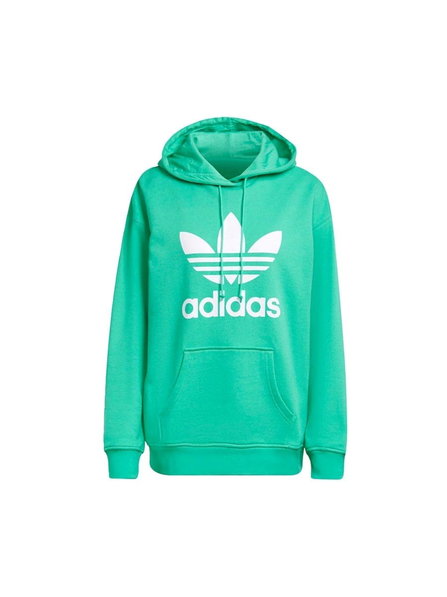 ADIDAS TREFOIL HOODIE FELPA DONNA IN COTONE GARZATO