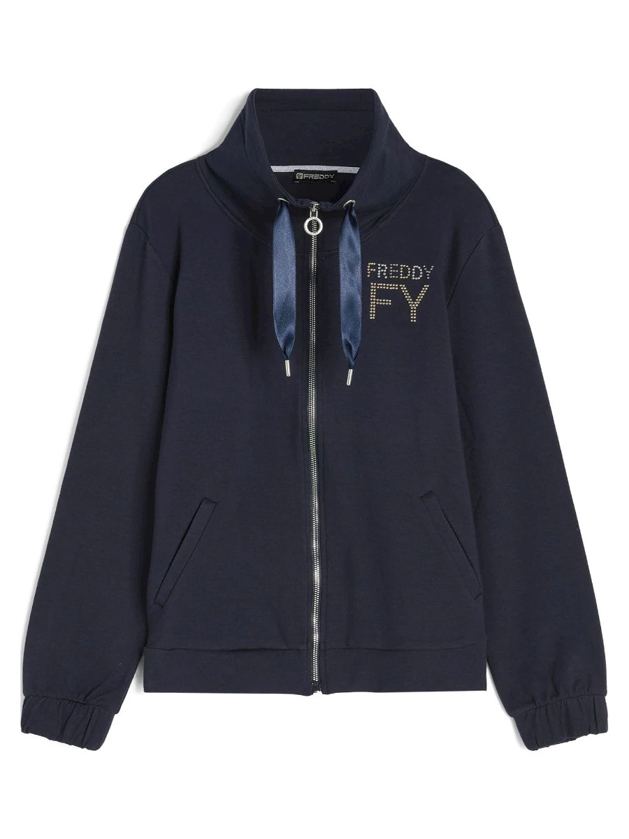 FREDDY FELPA ZIP CON  CAPPUCCIO