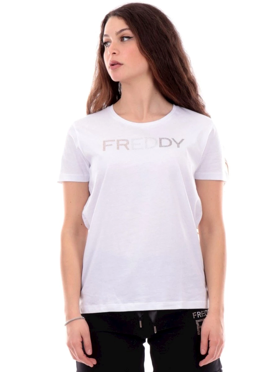 FREDDY T-SHIRT MAZZI SCRITTA CON BORCHIE