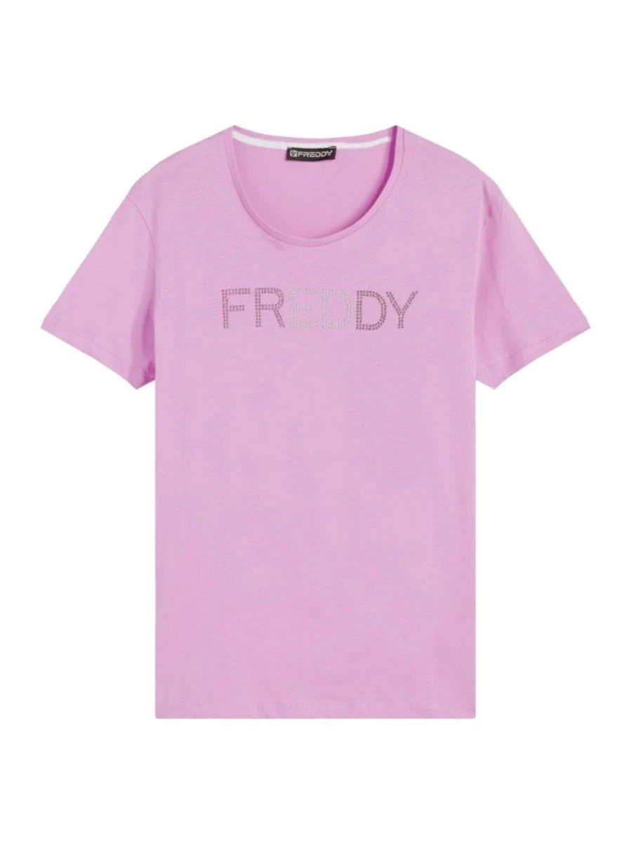 FREDDY T-SHIRT MAZZI SCRITTA CON BORCHIE