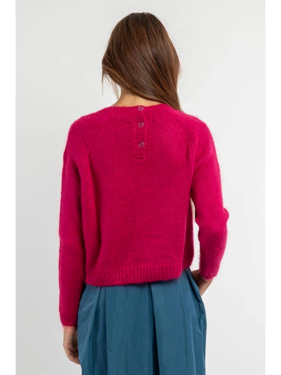 VICARIO CINQUE MAGLIONCINO MANTOVANINA IN LANA MOHAIR DONNA