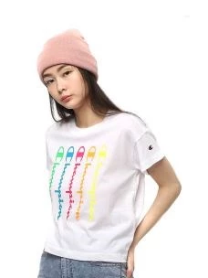 CHAMPION T-SHIRT DONNA CREWNECK CROPPED MANICA CORTA