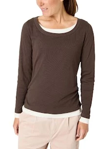 Maglia a maniche lunghe doppia arricciata
