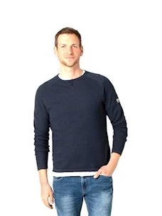TIMEZONE SPIRAL KNIT CREWNECK MAGLIONE UOMO IN COTONE