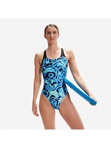 SPEEDO  ALLOVER DIGITAL POWERBACK  COSTUME PISCINA DONNA