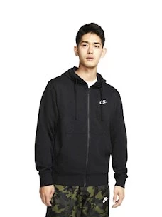 NIKE NSW CLUB HOODIE FZ FT FELPA UOMO IN TESSUTO GARZATO