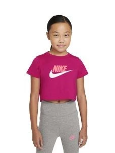 NIKE NSW TEE CROP FUTURA T-SHIRT GIRL MANICA CORTA