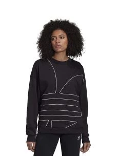 ADIDAS LRG LOGO SWEET FELPA DONNA IN COTONE GARZATO