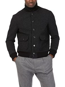 OUT/FIT JACKET BOMBER GIACCHETTO UOMO IN LANA COTTA