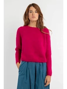 VICARIO CINQUE MAGLIONCINO MANTOVANINA IN LANA MOHAIR DONNA