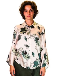 Camicia donna fiori Nualy