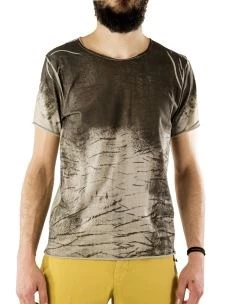 T-Shirt Paricollo-Uomo-Stampa Sfumata-Cotone-jersey