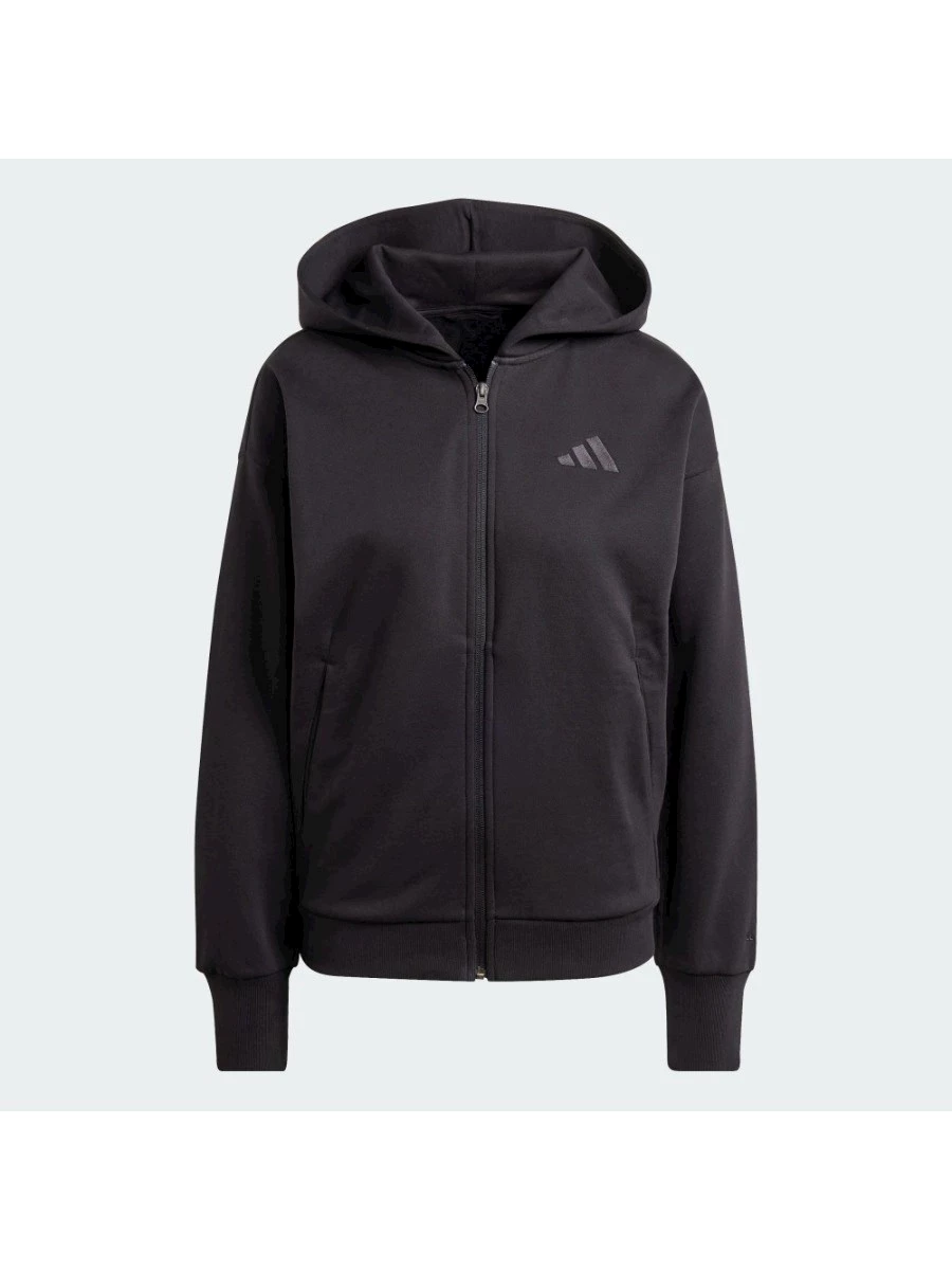 Adidas felpa cappuccio zip lunga donna
