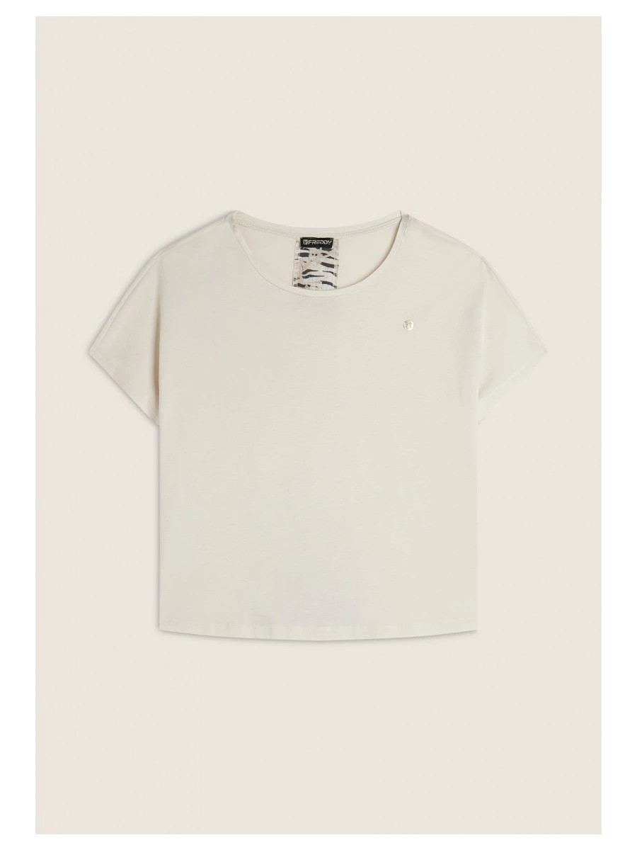 FREDDY  T-shirt maniche a kimono con stampa fantasia sul retro