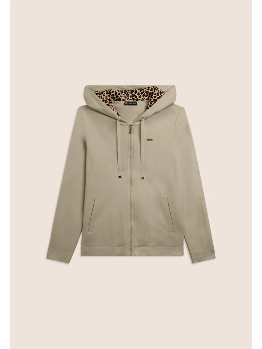 FREDDY FELPA CAPPUCCIO ZIP LUNGA DONNA